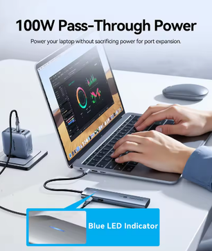 USB-C Hub 7-in-1 met 4K 60Hz HDMI, USB 3.0, SD/TF en PD 100W – Multifunctioneel Docking Station