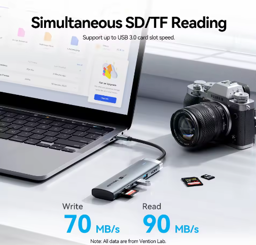 USB-C Hub 7-in-1 met 4K 60Hz HDMI, USB 3.0, SD/TF en PD 100W – Multifunctioneel Docking Station