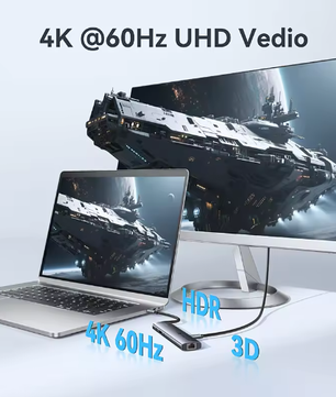 USB-C Hub 7-in-1 met 4K 60Hz HDMI, USB 3.0, SD/TF en PD 100W – Multifunctioneel Docking Station