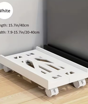 Verstelbare PC Torenstandaard met Wielen – Mobiele CPU Houder voor Onder Bureau