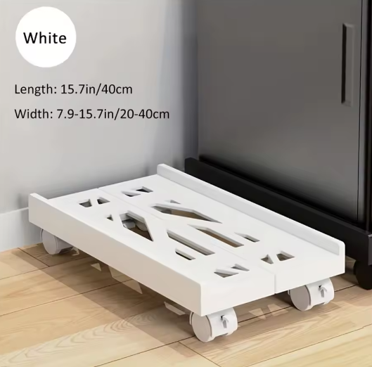 Verstelbare PC Torenstandaard met Wielen – Mobiele CPU Houder voor Onder Bureau