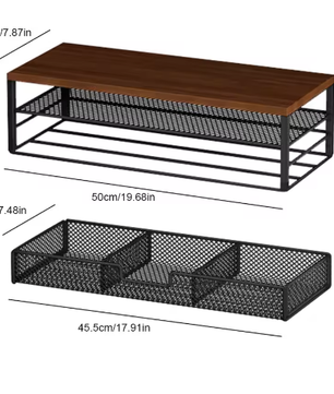 2-Laags Monitor Standaard met Lade – Bureau Organizer en Computer Verhoger