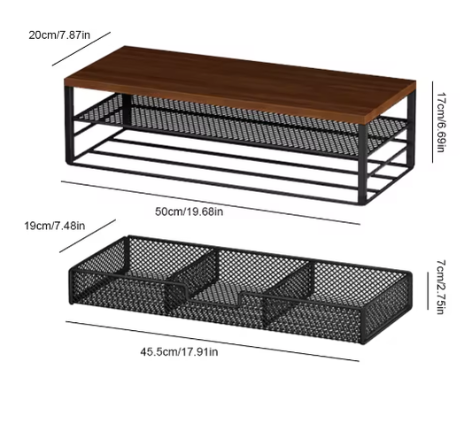 2-Laags Monitor Standaard met Lade – Bureau Organizer en Computer Verhoger