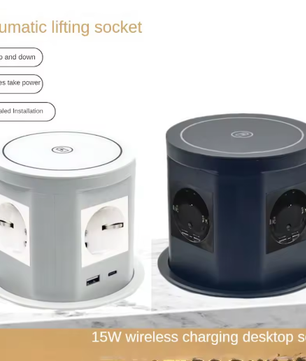 Pop-up Inbouw Stopcontact met USB, Type-C en Draadloos Opladen