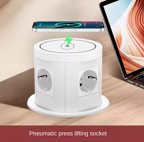 Pop-up Inbouw Stopcontact met USB, Type-C en Draadloos Opladen