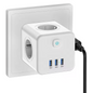 Stekkerdoos Kubus met 4 Stopcontacten en 3 USB Snelladen