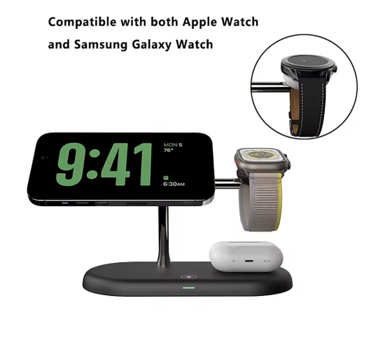 3-in-1 Draadloze Opladerstandaard Magnetisch Snellaadstation