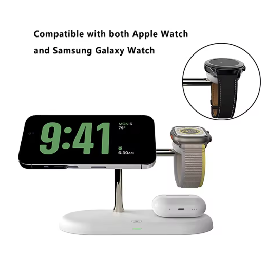 3-in-1 Draadloze Opladerstandaard Magnetisch Snellaadstation