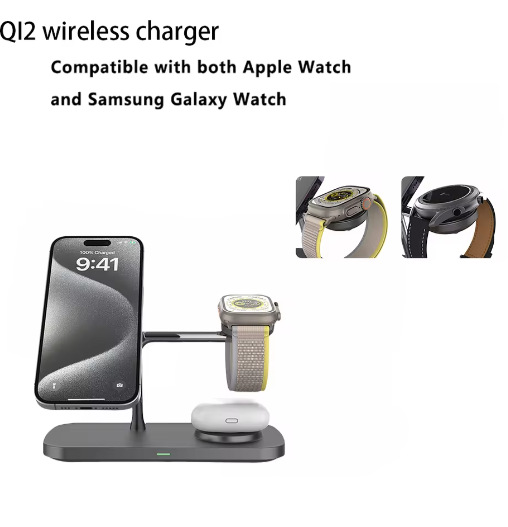 3-in-1 Draadloze Opladerstandaard Magnetisch Snellaadstation