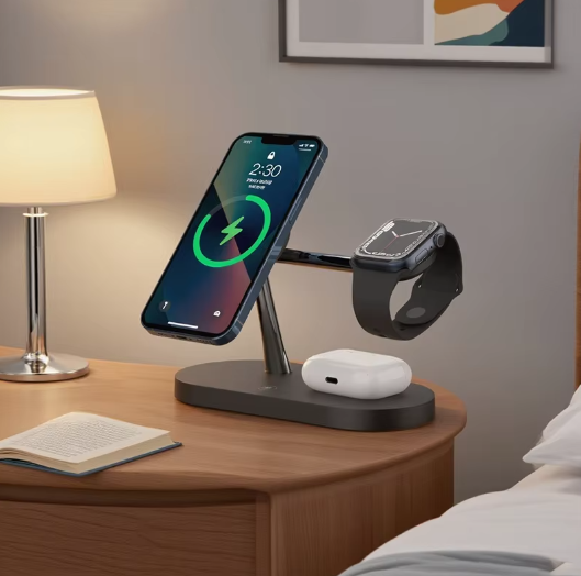 3-in-1 Draadloze Opladerstandaard Magnetisch Snellaadstation