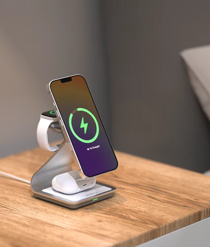 3-in-1 Magnetische Draadloze Oplader 30W – Oplaadstation voor Smartphone, Smartwatch en Draadloze Oordopjes