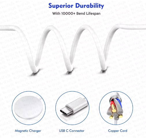 Magnetische Draadloze Oplader met Type-C – Snelladende Laadpad voor Smartphone