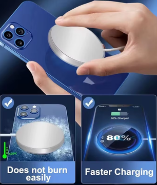 Magnetische Draadloze Oplader met Type-C – Snelladende Laadpad voor Smartphone