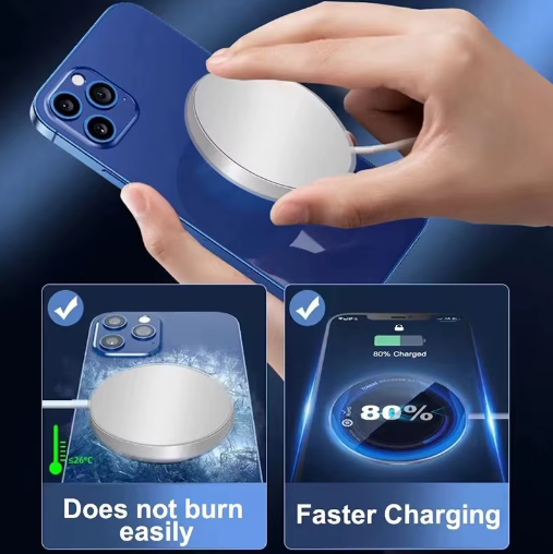 Magnetische Draadloze Oplader met Type-C – Snelladende Laadpad voor Smartphone