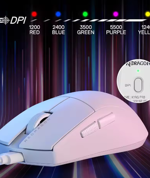 Ultralichte Bedrade Gaming Muis met 12.400 DPI – Optische Precisie en Programmeerbare Knoppen