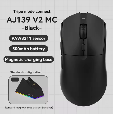 Lichtgewicht Draadloze Gaming Muis 1000Hz – 12.000 DPI Precisie voor PC en Console