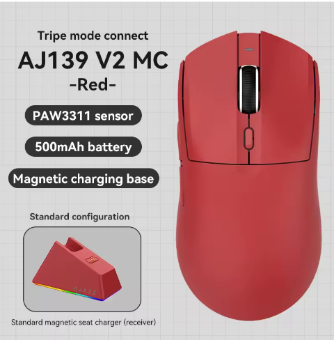 Lichtgewicht Draadloze Gaming Muis 1000Hz – 12.000 DPI Precisie voor PC en Console