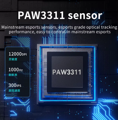 Lichtgewicht Draadloze Gaming Muis 1000Hz – 12.000 DPI Precisie voor PC en Console