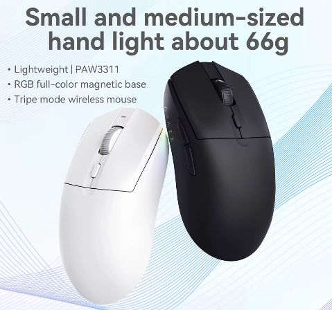 Lichtgewicht Draadloze Gaming Muis 1000Hz – 12.000 DPI Precisie voor PC en Console