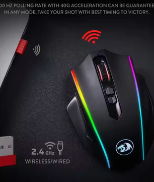Draadloze Gaming Muis met 16.000 DPI – Dual Mode Precisie en 45 Uur Batterijduur