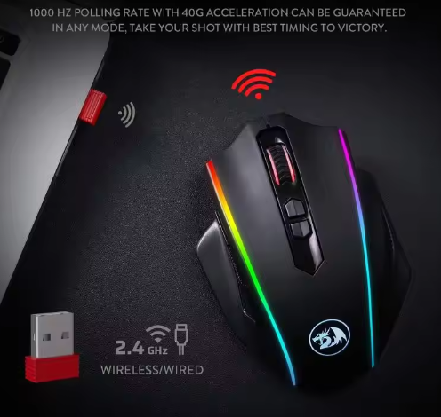 Draadloze Gaming Muis met 16.000 DPI – Dual Mode Precisie en 45 Uur Batterijduur