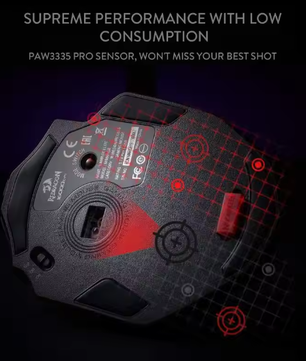 Draadloze Gaming Muis met 16.000 DPI – Dual Mode Precisie en 45 Uur Batterijduur