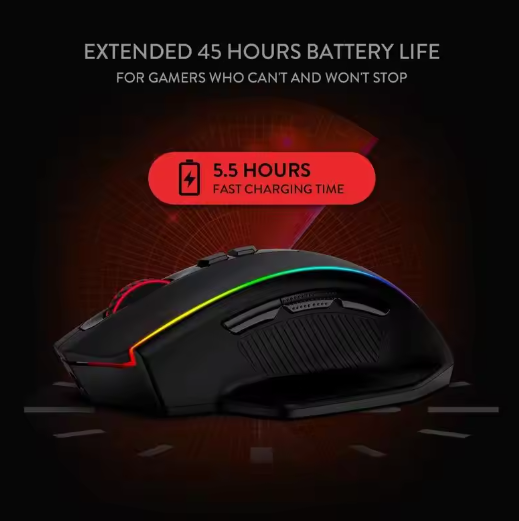 Draadloze Gaming Muis met 16.000 DPI – Dual Mode Precisie en 45 Uur Batterijduur