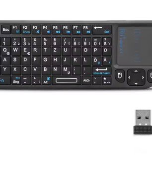 Mini Draadloos Toetsenbord met Touchpad – Compact 2.4GHz Toetsenbord voor Smart TV en PC