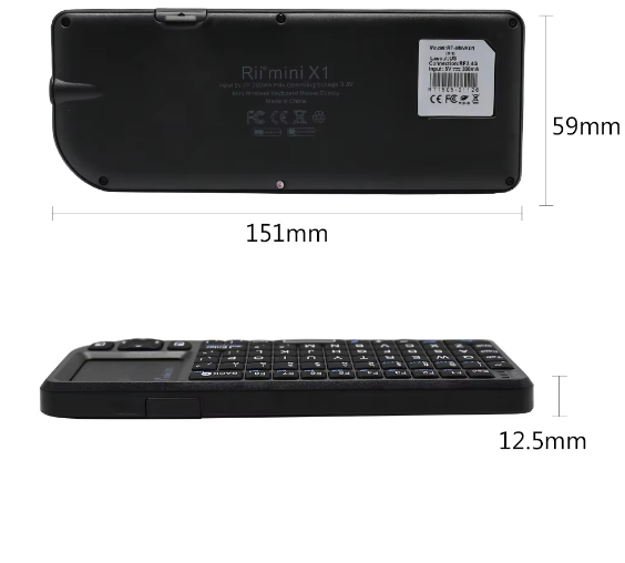 Mini Draadloos Toetsenbord met Touchpad – Compact 2.4GHz Toetsenbord voor Smart TV en PC
