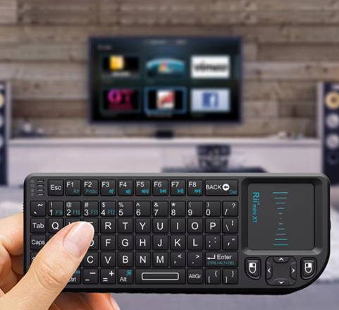 Mini Draadloos Toetsenbord met Touchpad – Compact 2.4GHz Toetsenbord voor Smart TV en PC