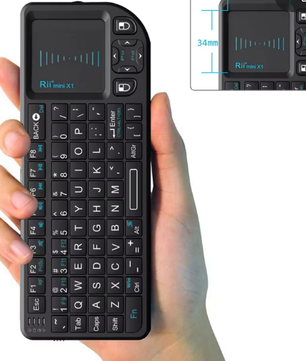 Mini Draadloos Toetsenbord met Touchpad – Compact 2.4GHz Toetsenbord voor Smart TV en PC