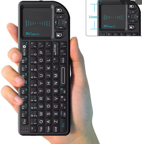 Mini Draadloos Toetsenbord met Touchpad – Compact 2.4GHz Toetsenbord voor Smart TV en PC