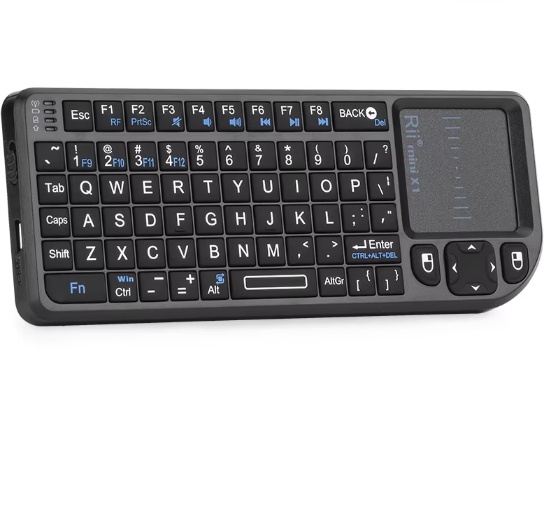 Mini Draadloos Toetsenbord met Touchpad – Compact 2.4GHz Toetsenbord voor Smart TV en PC
