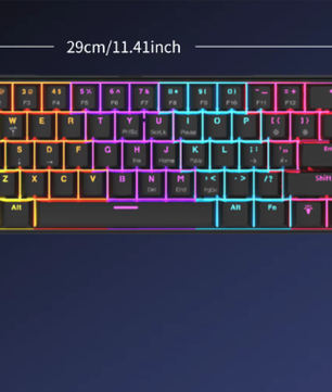 60% Mechanisch Gaming Toetsenbord met RGB – Compact 61 Toetsen Hot-Swappable Mini Design