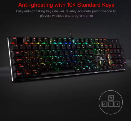 Mechanisch Gaming Toetsenbord met RGB – 104 Toetsen Hot-Swap en Aluminium Frame