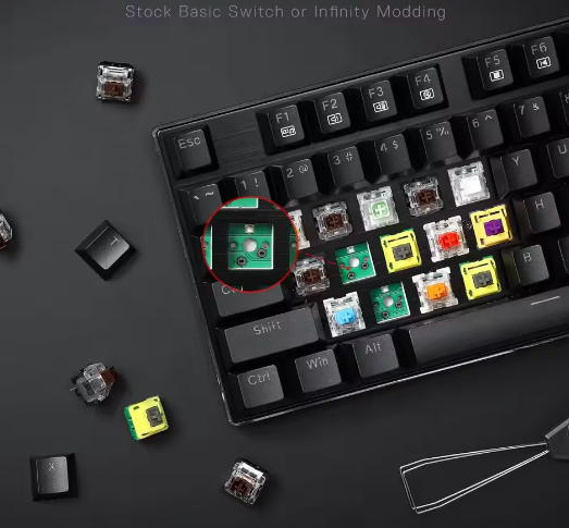 Mechanisch Gaming Toetsenbord met RGB – 104 Toetsen Hot-Swap en Aluminium Frame