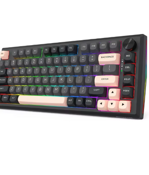 81 Toetsen Mechanisch Gaming Toetsenbord – Tri-Mode RGB met Pakkingstructuur en Ruisdemping