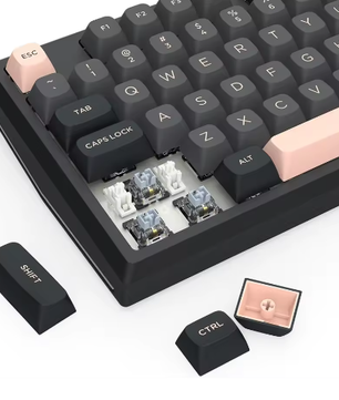 81 Toetsen Mechanisch Gaming Toetsenbord – Tri-Mode RGB met Pakkingstructuur en Ruisdemping