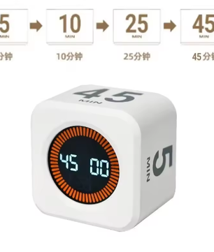 Productiviteit Kubus Timer met LED Display – Zwaartekracht Countdown Timer voor Studie en Keuken