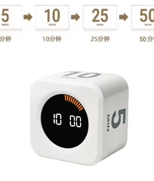 Productiviteit Kubus Timer met LED Display – Zwaartekracht Countdown Timer voor Studie en Keuken