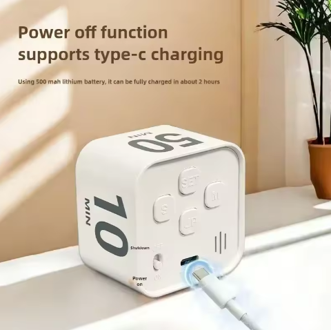 Productiviteit Kubus Timer met LED Display – Zwaartekracht Countdown Timer voor Studie en Keuken