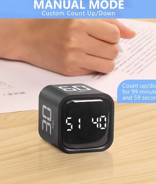 Digitale Kubus Timer met Zwaartekrachtsensor – Pomodoro Countdown Timer met Verstelbaar Volume