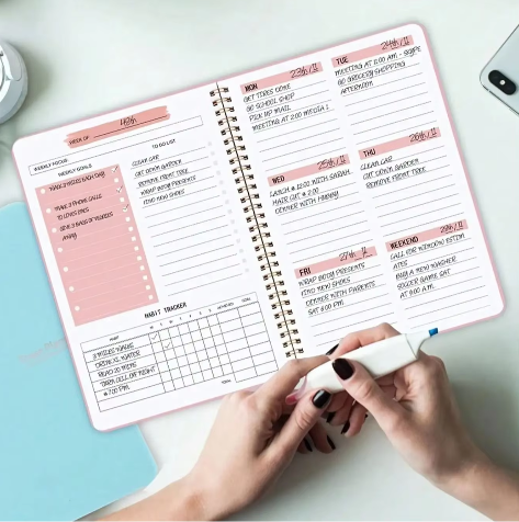 Ongedateerde A5 Spiraal Weekplanner Notebook – Compacte Agenda voor Studie, Werk en Dagelijkse Planning