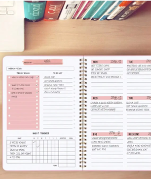 Ongedateerde A5 Spiraal Weekplanner Notebook – Compacte Agenda voor Studie, Werk en Dagelijkse Planning