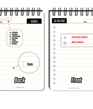 A7 Mini Notebook Takenlijst – Compact Notitieboek voor School, Werk en Reizen