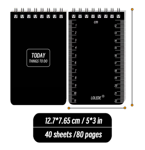 A7 Mini Notebook Takenlijst – Compact Notitieboek voor School, Werk en Reizen