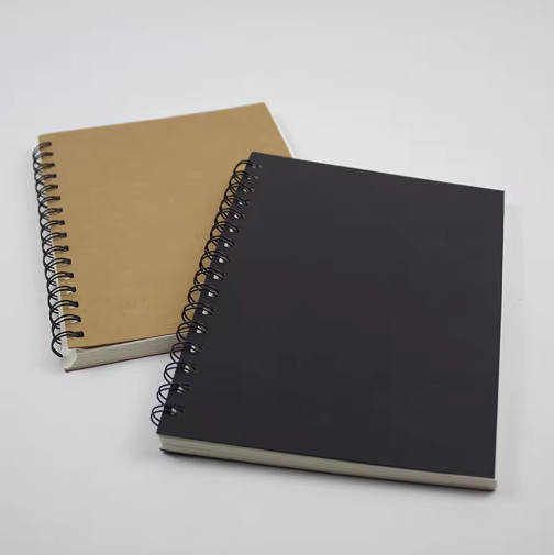 Vintage Kraft Spiraal Notitieboekje – Dagboek en; Planner voor Schrijven, Tekenen en Schetsen – 8,3 x 11,7 cm