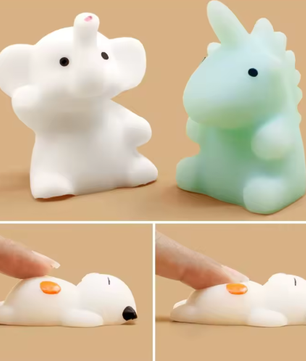 50-5 Stuks Mochi Squishies Kawaii Dieren – Antistress Squeeze Speelgoed 3-5 cm