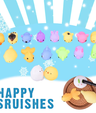 50-5 Stuks Mochi Squishies Kawaii Dieren – Antistress Squeeze Speelgoed 3-5 cm