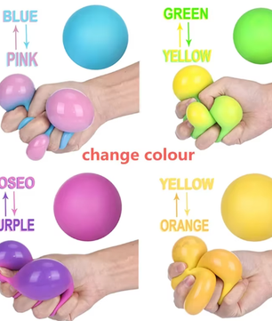 Kleurrijke Vent Bal – Veilig TPR Knijp Fidget Speelgoed voor Stressverlichting